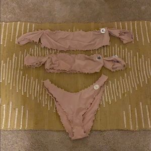 Blush Ruffled Two Piece Bikini (Set)